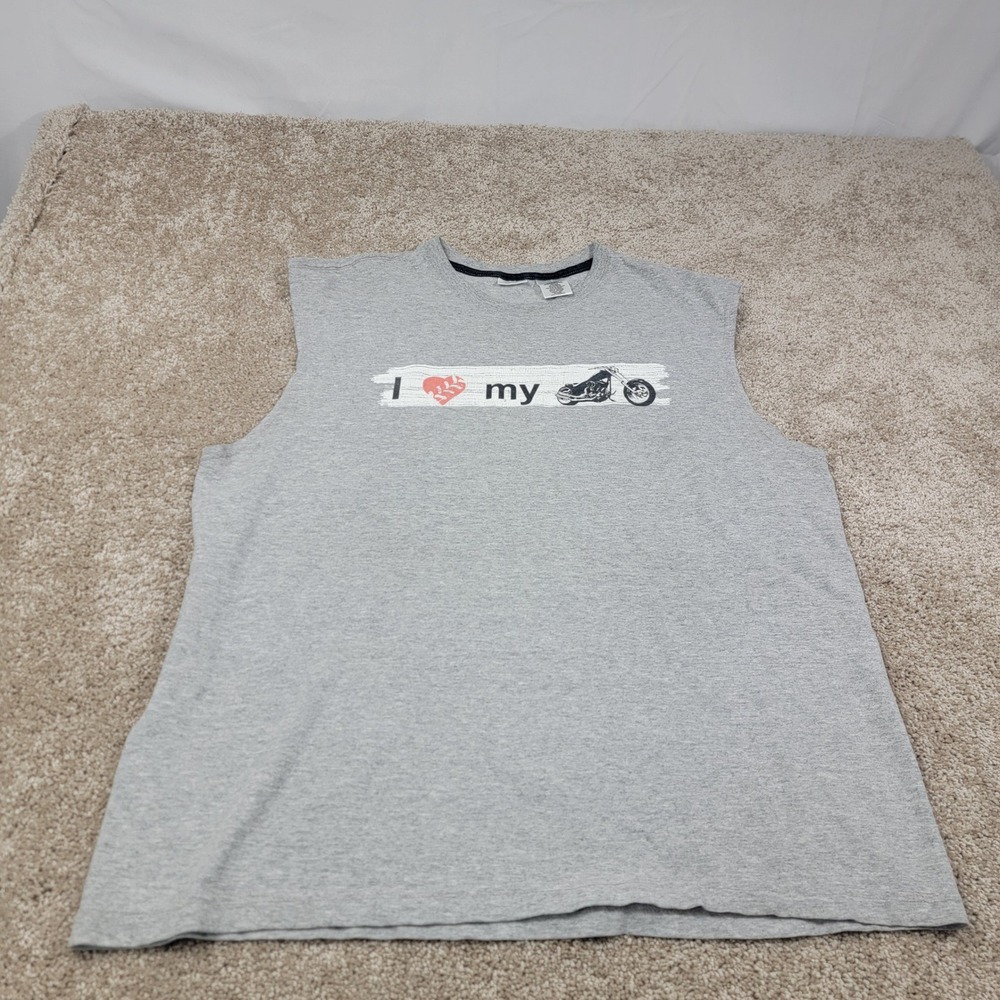 No Boundaries‎ Graphic Tank Top I Love My Motorcycle Sleeveless XL